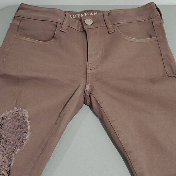 𝅺american Eagle light purple super stretch X 29x29 size 6 jeggings - Picture 5 of 8